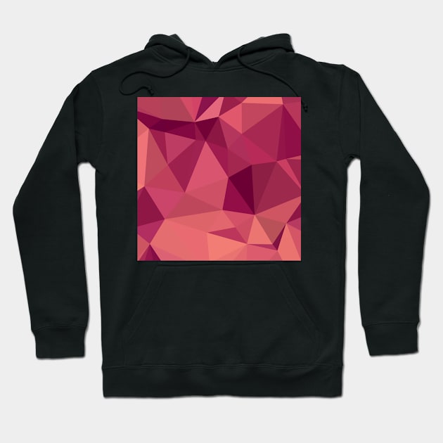 Deep Cerise Purple Abstract Low Polygon Background Hoodie by retrovectors